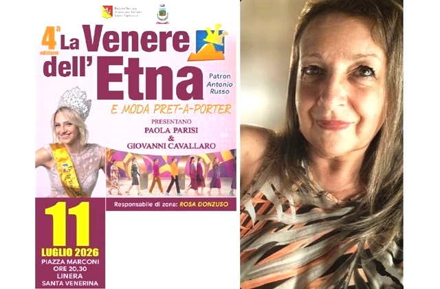 “La Venere dell’Etna” a Linera, Santa Venerina, sabato 11 luglio, ore 20.30, in piazza Marconi